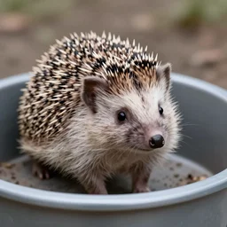 A hedgehog riding in a tank, hyperrealistic