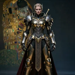 stunningly beautiful warrior queen, full body, intricate impractical female space marine armor, digital art, middle shot, cinematic lighting, studio quality, symmetrical eyes, artgerm, joshua middleton, rafael albuquerque, cyberpunk lighting, art style by klimt, nixeu and ian sprigger and wlop and krenz cushart