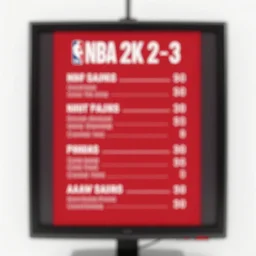 blurry shaking photograph of a clean minimalistic red menu for nba 2 k 2 3 playing on a tv, picture taken by iphone, uncompressed, motion blur!!!!!!! — height 1 0 2 4 — number 8