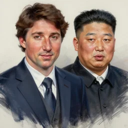 justin trudeau as kim jong un, digital painting, extremely detailed, 4 k, intricate, brush strokes, mark arian, artgerm, bastien lecouffe - deharme