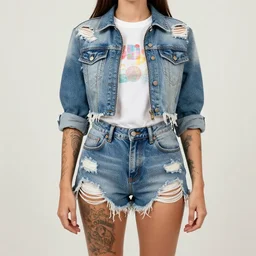 anne winters as a wanderer with tattooed arms and legs wearing a scratched and partially ripped aviator outfit full of stitches, wearing a short jacket and a white shirt with a colorful stamp, character sheet, details, props, concept design, contrast, kim jung gi, greg rutkowski, zabrocki, karlkka, jayison devadas, trending on artstation, 8 k, ultra wide angle, pincushion lens effect