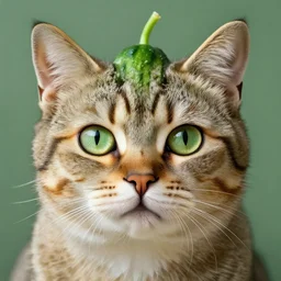 cat looks like cucumber digital chimera art