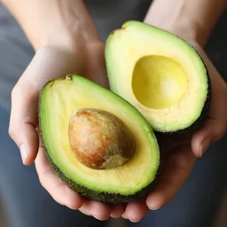 closeup photo of my hands filled with avocado cut in half