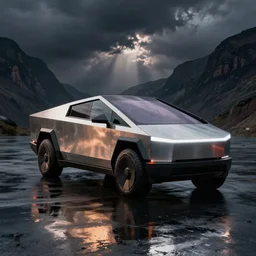 andrzej sykut, azazel. artstation. com, a cyber car on the wet ground,