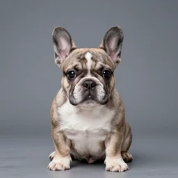 the cutest french bulldog puppy, high quality photograph, studio lighting