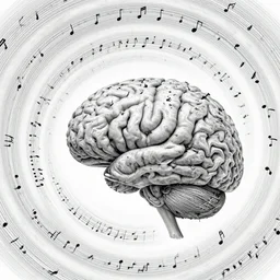 god inside a brain fractal recursive music notes infinity infinite repeated pattern