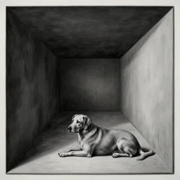 the lonely dog by mc escher