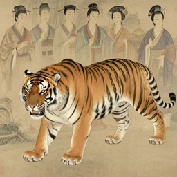 a hyperdetailed design of a oriental tiger whole body, tiger structure, ferocious, chinese mythology, victo nga, fumo yoshitoshi, ren jing jeong, feifei ruan, peter mohrbacher,