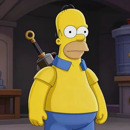 Homer Simpson in Gears of War, highly detailed, high quality, HD, 4k, 8k, Canon 300mm, professional photographer, 40mp, lifelike, top-rated, award winning, realistic, sharp, no blur, edited, corrected, trending