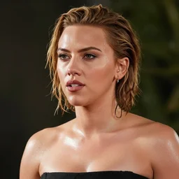 scarlett johansson sweaty