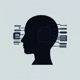 minimal silhouette art of machine learning