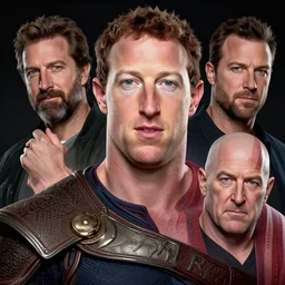 a highly detailed beautiful portrait of mark zuckerberg as kratos, by gregory manchess, james gurney, james jean