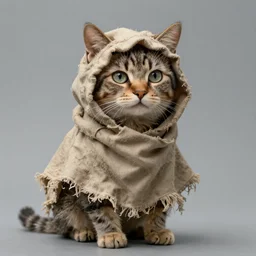 humanoid homeless cat wearing rags, concept art, d & d, fantasy