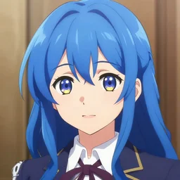 portrait of shiki wakana from love live, very beautiful, blue hair, artstation, digital, smooth, pixiv