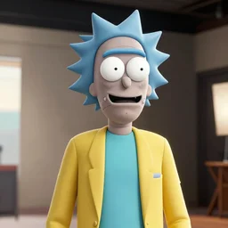 still photo of rick sanchez, highly detailed, photorealistic portrait, bright studio setting, dramatic lighting, crisp quality and light reflections, unreal engine 5 quality render