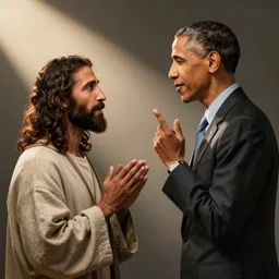 Jesus talking to Obama