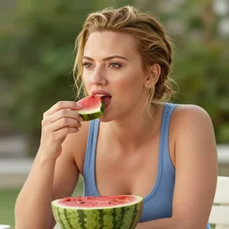 scarlett johansson eating 🍉