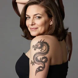 Photo of Sheryl Sandberg with beautiful dragon tattoo, 24mm f/1.4