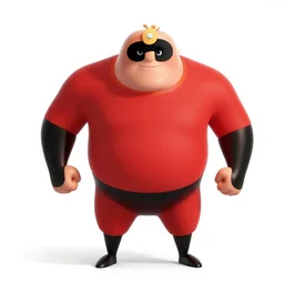 mr incredible from the movie the incredibles, real - life photograph, professional photo, white background, award - winning