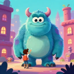 monster school in alien city, digital art hd
