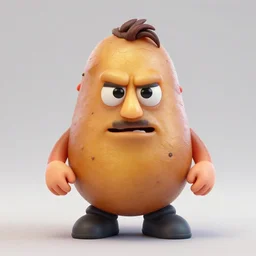 eery tough scary badass guy thing amalgamation, resemblance of jack black. a potato as jack black, alarm clock, jack black is a potato alarm clock, it's actually a potato but really kinda spongebob