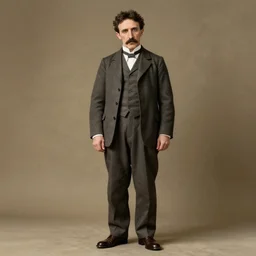 ultra realistic digital potrait of Nikola Tesla Nikola Tesla, full body, 4k,