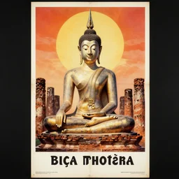 vintage poster of sukhothai