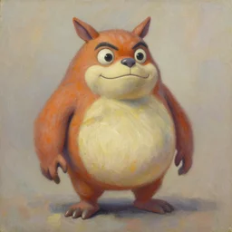 an expressive oil painting of buzor
