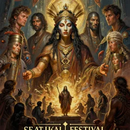 close up sci - fi festival shamanistic concert poster, downtown toronto, elegant, highly detailed, centered, digital painting, concept art, smooth, sharp focus, illustration, artgerm, tomasz alen kopera, peter mohrbacher, donato giancola, joseph christian leyendecker, wlop, frank frazetta