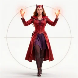 full body concept art of elizabeth olsen as scarlet witch holding [ magic in hands ]! symmetry!! golden ratio concept art!! trending on artstation 3 2 k trending on cgsociety intricate artstation hd artstation portraits cgsociety contest winner hd bright lovely atmosphere mucha winkelmann rutkowski wlop artgerm