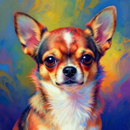 A psychedelic portrait of chihuahua arcanoloth , vibrant color scheme, highly detailed, in the style of romanticism, cinematic, artstation, Moebius, Greg rutkowski