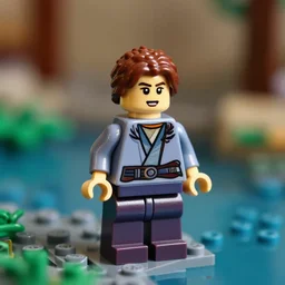 lego version of river tam from serenity, 4 k photo, macro shot, dynamic lighting