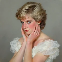 portrait of Princess Diana, dreamy and ethereal, expressive pose, peaceful expression, elegant, highly detailed, digital painting, artstation, concept art, smooth, ephemeral, by Vincent van Gogh
