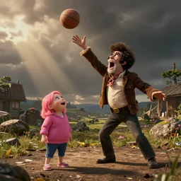 screaming bob ross throwing a ball to jessie pinkman