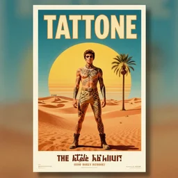 tattooine travel poster, mid century modern