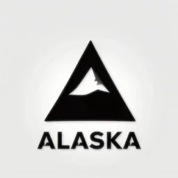 black triangle alaska vector logo