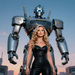 a giant robot version of barbara streisand