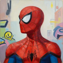 greg manchess portrait painting of spider - man, medium shot, asymmetrical, profile picture, organic painting, sunny day, matte painting, bold shapes, hard edges, street art, trending on artstation, by huang guangjian and gil elvgren and sachin teng