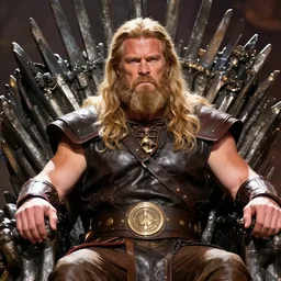 A photo of king conan the barbarian sitting on his throne, award winning photography, sigma 85mm Lens F/1.4, perfect faces