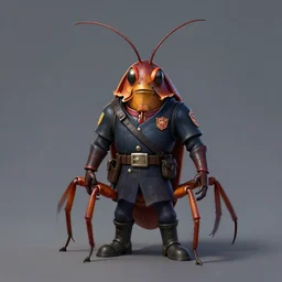cockroach character, securityguard, in the style of warhammer fantasy : : head torso legs : : horton hears a who! : : nightmare before christmas : : artstation