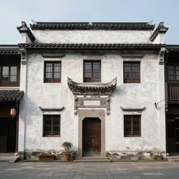 wuzhen, zhejiang, facade of old street, by architect and authority on the history of chinese architecture and lin huiyin and chen congzhou, trending on artstation