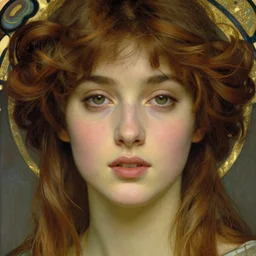 beautiful young woman detailed realistic face portrait by gustave moreau, jean delville, and maxfield parrish, art nouveau, symbolist, visionary, pre - raphaelite