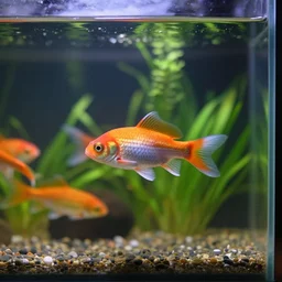 high quality photo of a fish in bowl, photography 4k, f1.8 anamorphic, bokeh, 4k, Canon, Nikon