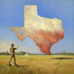 the Texas revolution, beautiful painting by Bob Ross