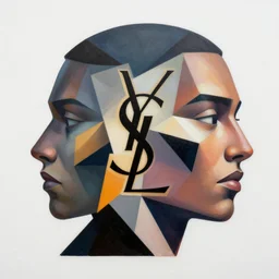 YSL x Nike x Oni Akuma Profile Picture by Sachin Teng, asymmetrical, Organic Painting , Matte Painting,  geometric shapes, hard edges, graffiti, street art,:2 by Sachin Teng:4