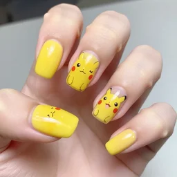 pikachu, nail art