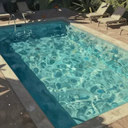 illustration the swimming pool by malika favre