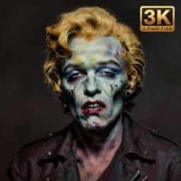 portrait of andy warhol as a zombie, 7 days to die zombie, fine art, award winning, intricate, elegant, sharp focus, cinematic lighting, highly detailed, digital painting, 8 k concept art, art by guweiz and z. w. gu, masterpiece, trending on artstation, 8 k