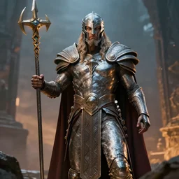 false promises of the prophet of the titanium Valhalla, photorealistic, dramatic colour palette