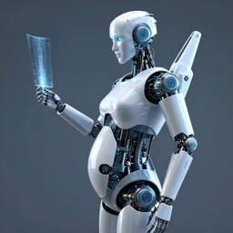 x - ray of a pregnant cybernetic robot